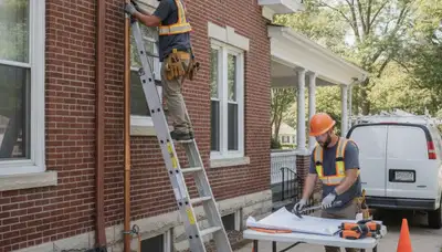 Fort Wayne, IN plumber repairing a residential plumbing line for plumbing service coverage