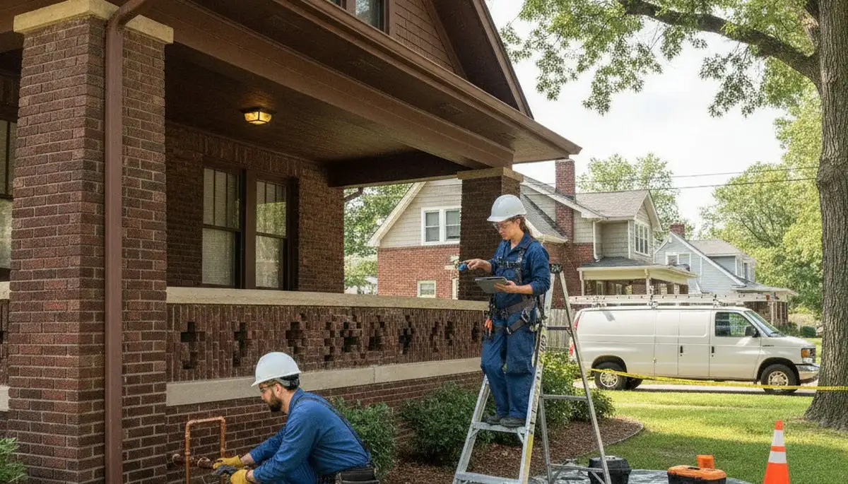 Fort Wayne, IN plumber repairing a residential plumbing system for local repair service