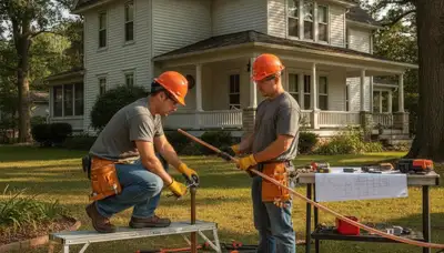 Fort Wayne, IN plumber repairing a residential pipe leak for local plumbing service