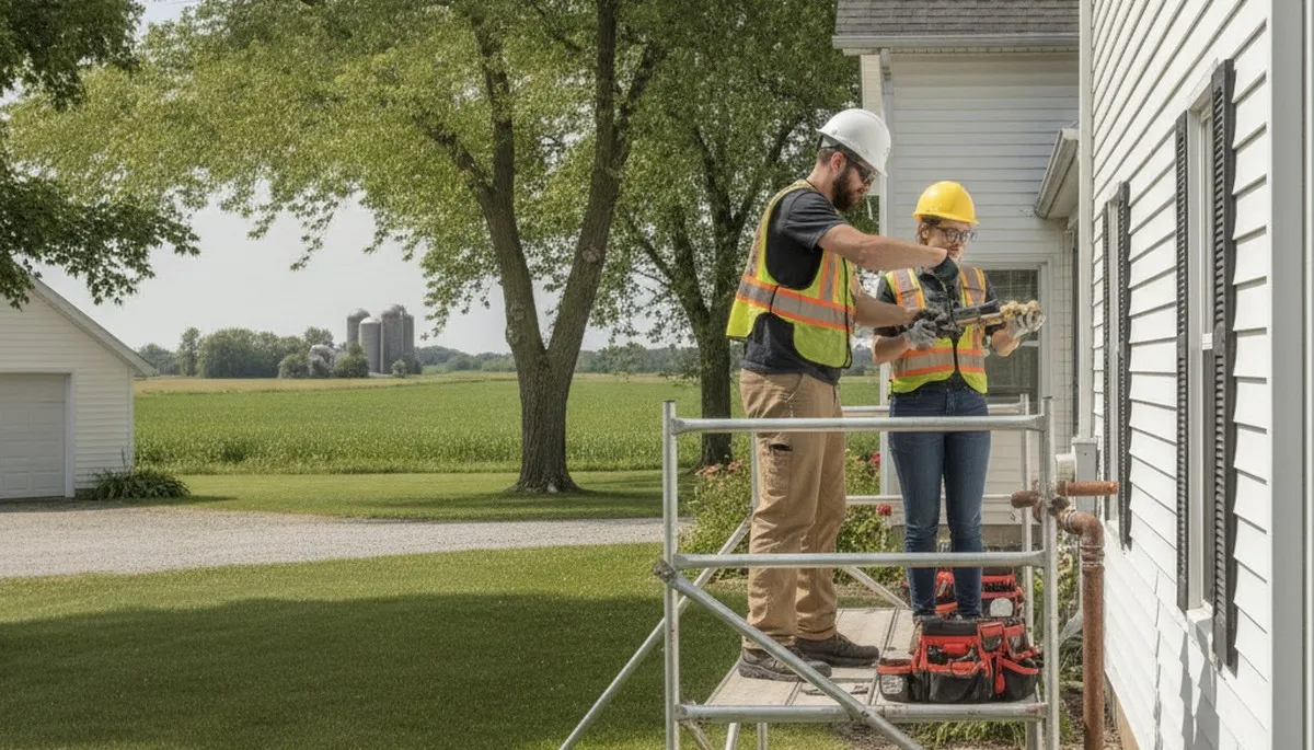 Fort Wayne, IN plumber repairing a residential plumbing issue for local plumbing repair service