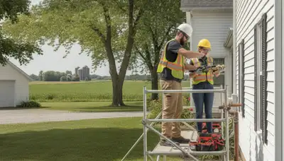 Fort Wayne, IN plumber repairing a residential plumbing issue for local plumbing repair service