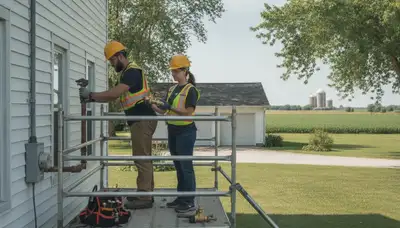 Fort Wayne, IN plumber repairing a leak for residential plumbing service