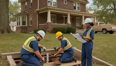 Fort Wayne, IN plumber repairing residential plumbing for local plumbing repair service