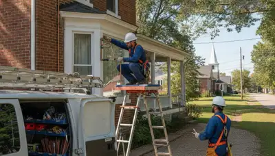 Fort Wayne, IN plumber repairing residential plumbing for local plumbing repair service