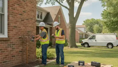 Fort Wayne, IN plumber repairing a residential plumbing issue for local homeowners