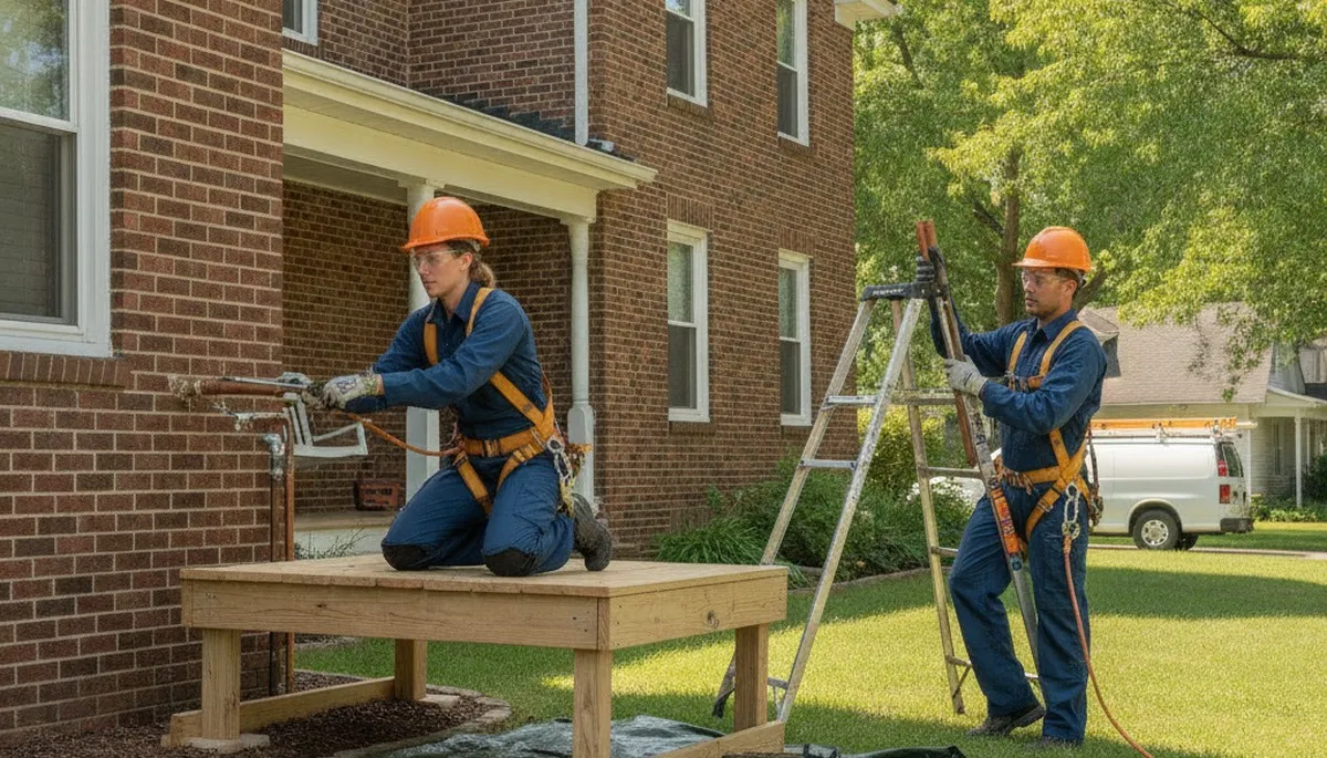 Plumber providing repair service in Fort Wayne, IN for a plumbing business
