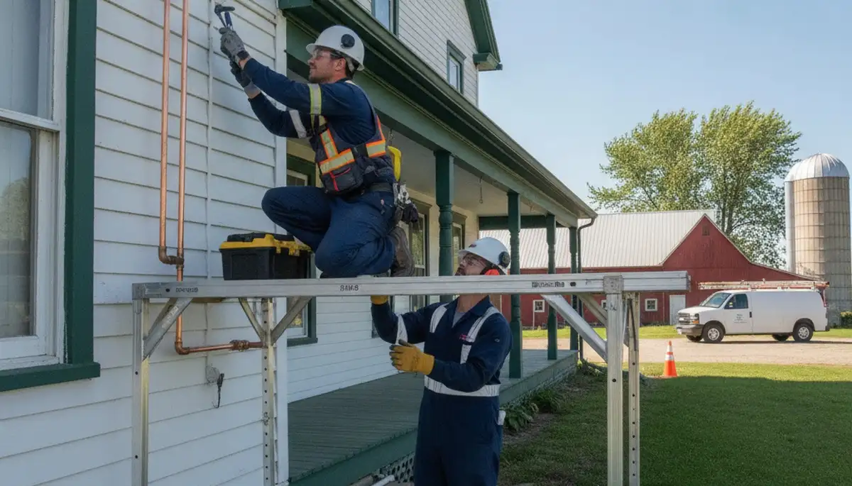 Fort Wayne, IN plumber repairing a residential pipe leak for reliable plumbing service