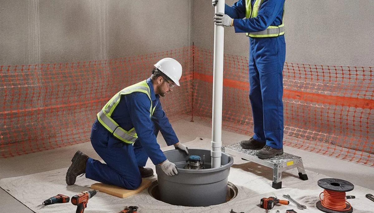 Sump pump installation service in Fort Wayne, IN by local plumbers for home flood protection