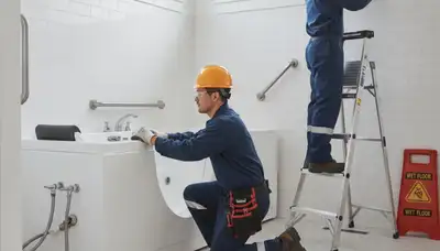 Fort Wayne, IN plumbers installing a walk-in tub for safer, accessible home bathing